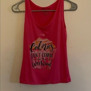 Pink Graphic Tank Top